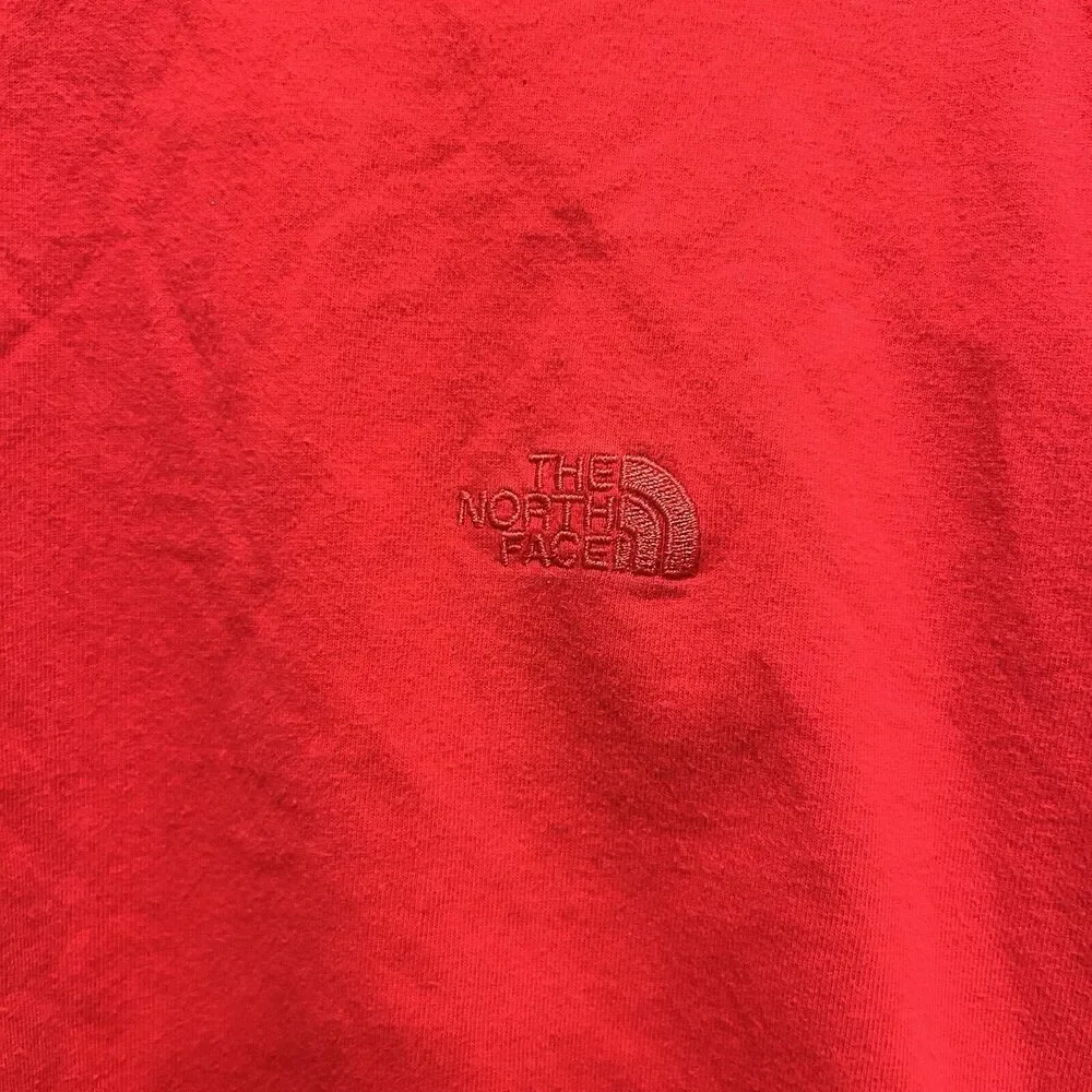 The North Face Red‎ Classic Men's Large Long Sleeve T-Shirt Thick Cotton